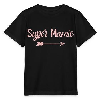Super Granny Roségold - Oma Geschenk - Stanley/Stella Kinder T-Shirt MINI CREATOR  - Schwarz - Vorne - Mikhail (115cm)