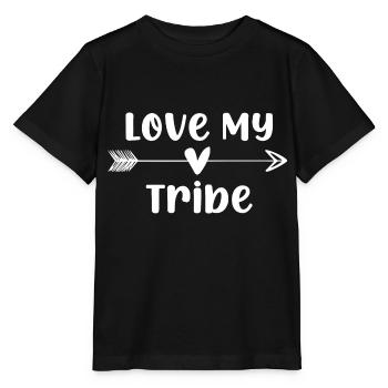 Funny Love My Tribe - Stanley/Stella Kinder T-Shirt MINI CREATOR  - Schwarz - Vorne - Mikhail (115cm)