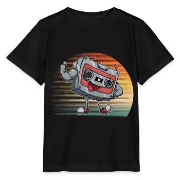 Cassette - T-shirt bio MINI CREATOR Stanley/Stella Enfant - noir - Devant - Mikhail (115cm)