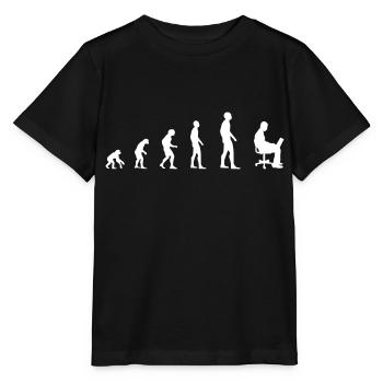 Employé de bureau informatique - Evolution - T-shirt bio MINI CREATOR Stanley/Stella Enfant - noir - Devant - Mikhail (115cm)