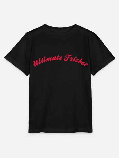 ultimate frisbee cool curved logo - Stanley/Stella Kinder T-Shirt MINI CREATOR  - Schwarz