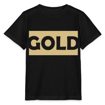 Gold - Stanley/Stella Kinder T-Shirt MINI CREATOR  - Schwarz - Vorne - Mikhail (115cm)