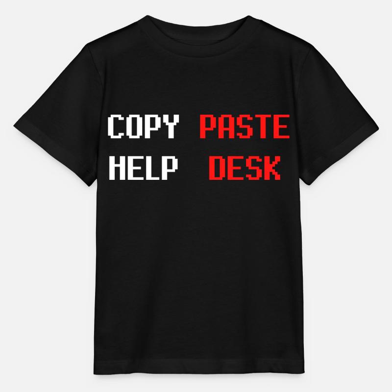 HELP DESK COPY PASTE - T-shirt bio MINI CREATOR Stanley/Stella Enfant - noir