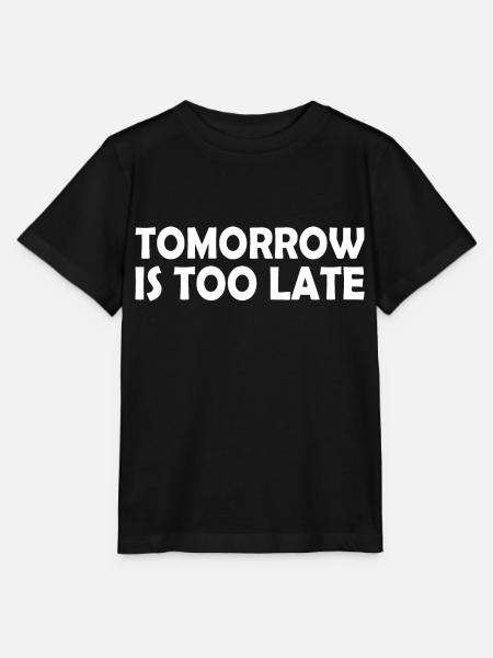 Tomorrow is too late - Stanley/Stella Kinder-T-shirt MINI CREATOR  - zwart