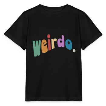 Hurluberlu. Sois bizarre, sois bizarre ! Style hippie ondulé - T-shirt bio MINI CREATOR Stanley/Stella Enfant - noir - Devant - Mikhail (115cm)