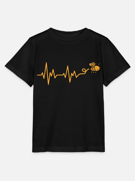 Imker Herzschlag Imkerei EKG Honigbienen - Stanley/Stella Kinder T-Shirt MINI CREATOR  - Schwarz