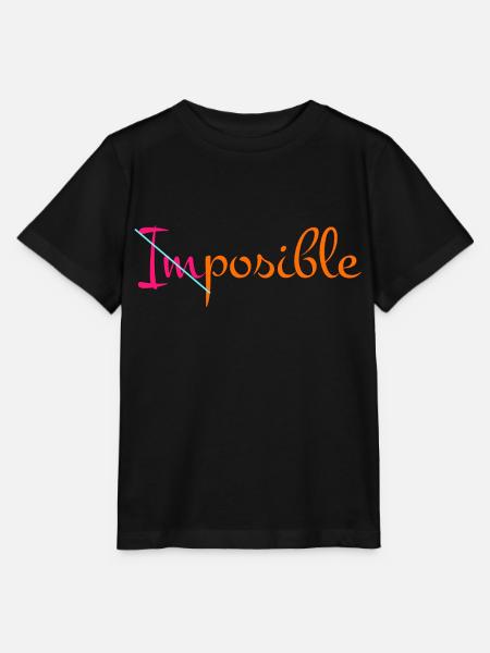 Nothing is imposible - Stanley/Stella MINI CREATOR Kids’ T-Shirt - black