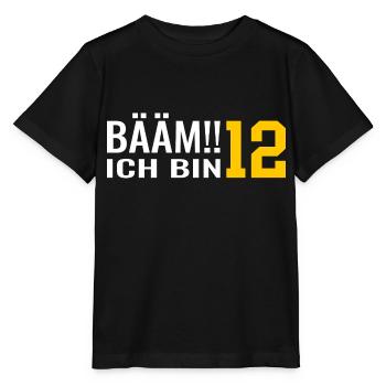 12. Geburtstag zwölf bääm Geschenk - Stanley/Stella Kinder T-Shirt MINI CREATOR  - Schwarz - Vorne - Mikhail (115cm)