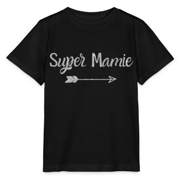 Super Silver Granny - Oma Geschenk - Stanley/Stella Kinder T-Shirt MINI CREATOR  - Schwarz - Vorne - Mikhail (115cm)