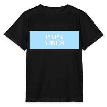 papa vibes - Stanley/Stella Kinder T-Shirt MINI CREATOR  - Schwarz - Vorne - Mikhail (115cm)
