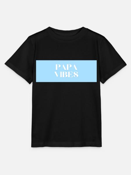 papa vibes - Stanley/Stella Kinder T-Shirt MINI CREATOR - Schwarz