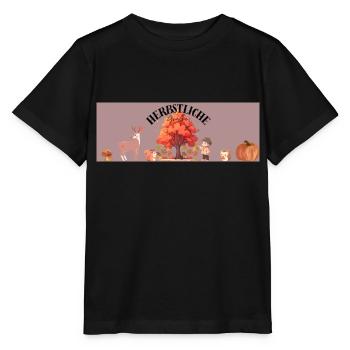 Herbstliche Grüße - Stanley/Stella Kinder T-Shirt MINI CREATOR  - Schwarz - Vorne - Mikhail (115cm)