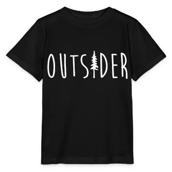 Außenseiter Outdoor sCamping Wandern Berg - Stanley/Stella Kinder T-Shirt MINI CREATOR  - Schwarz - Vorne - Mikhail (115cm)