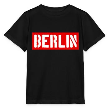 Berlin - Capitale - Allemagne - Berlin Bear - T-shirt bio MINI CREATOR Stanley/Stella Enfant - noir - Devant - Mikhail (115cm)
