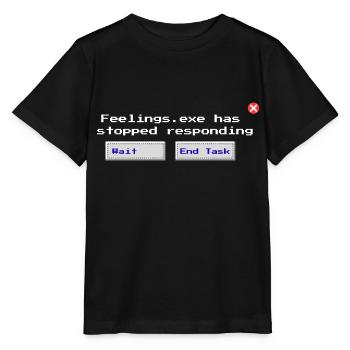 Feelings.exe reagiert nicht mehr – Glitched Sad - Stanley/Stella Kinder T-Shirt MINI CREATOR  - Schwarz - Vorne - Mikhail (115cm)