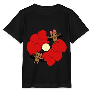 Chauve-souris Saint Valentin Dark Fantasy Enfants Amour - T-shirt bio MINI CREATOR Stanley/Stella Enfant - noir - Devant - Mikhail (115cm)