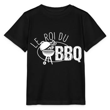 le roi du BBQ - Barbecue - T-shirt bio MINI CREATOR Stanley/Stella Enfant - noir - Devant - Mikhail (115cm)