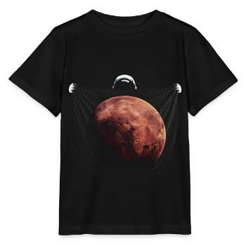 Astronaut, space, mars planet, planet, space - Stanley/Stella MINI CREATOR Kids’ T-Shirt - black - Front - Mikhail (115cm)