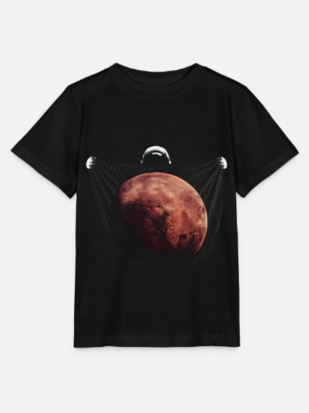 Astronaut, Weltraum, Mars Planet, Planet, weltraum - Stanley/Stella Kinder T-Shirt MINI CREATOR - Schwarz