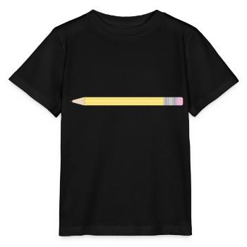 Bleistift Geschenk Geschenkidee - Stanley/Stella Kinder T-Shirt MINI CREATOR  - Schwarz - Vorne - Mikhail (115cm)