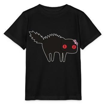 Zombie Chat - T-shirt bio MINI CREATOR Stanley/Stella Enfant - noir - Devant - Mikhail (115cm)