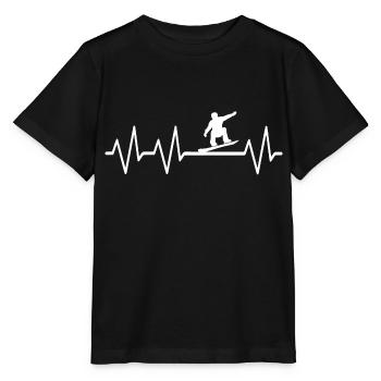 Snowboard Snowboarder - Stanley/Stella Kinder T-Shirt MINI CREATOR  - Schwarz - Vorne - Mikhail (115cm)