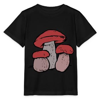 Familie Pilz Waldbewohner Natur Ökologie Wald - Stanley/Stella Kinder T-Shirt MINI CREATOR  - Schwarz - Vorne - Mikhail (115cm)