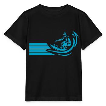 Surfen Surfing Wellenreiten - Stanley/Stella Kinder T-Shirt MINI CREATOR  - Schwarz - Vorne - Mikhail (115cm)
