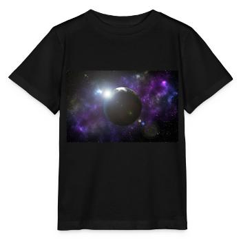 Le soleil brille et la terre - T-shirt bio MINI CREATOR Stanley/Stella Enfant - noir - Devant - Mikhail (115cm)