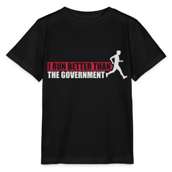 run better than government - Stanley/Stella MINI CREATOR Kids’ T-Shirt - black - Front - Mikhail (115cm)