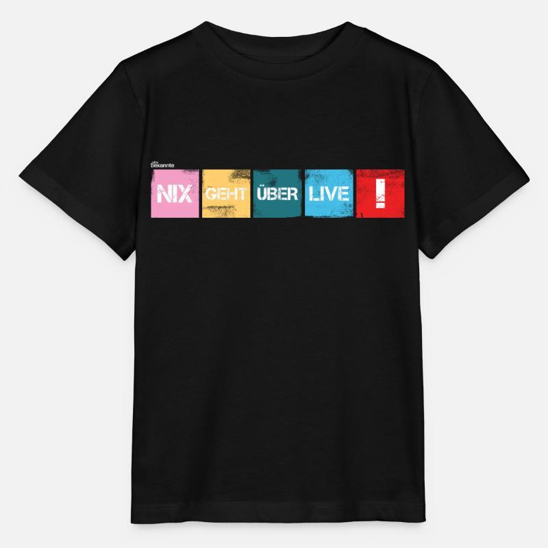 "Nix geht über live!" V2 dunkler Stoff - Stanley/Stella Kinder T-Shirt MINI CREATOR  - Schwarz