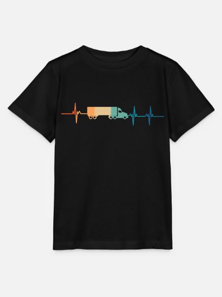 Heartbeat Truck - Stanley/Stella Kinder T-Shirt MINI CREATOR - Schwarz