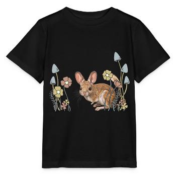 rodents, animals, mouse, forest dwellers, rodent, child, nature - Stanley/Stella MINI CREATOR Kids’ T-Shirt - black - Front - Mikhail (115cm)