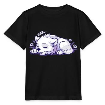Schlafender Hund - Aufkleber - Stanley/Stella Kinder T-Shirt MINI CREATOR  - Schwarz - Vorne - Mikhail (115cm)