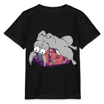Bunny Suitcase Travel Travel Holiday Holiday Ready Bunnies - Stanley/Stella MINI CREATOR Kids’ T-Shirt - black - Front - Mikhail (115cm)