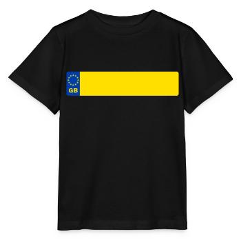 plaque d'immatriculation GB - T-shirt bio MINI CREATOR Stanley/Stella Enfant - noir - Devant - Mikhail (115cm)