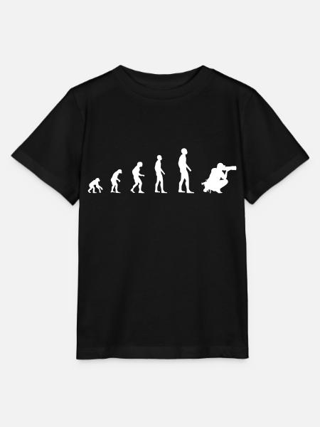 Sportfotograf – Evolution - Stanley/Stella Kinder T-Shirt MINI CREATOR  - Schwarz