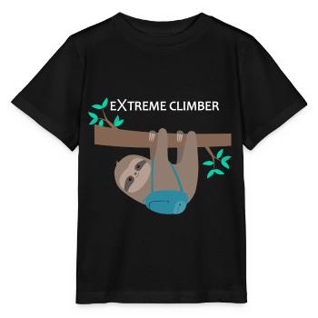 Sloth extreme climber Extreme climber - Stanley/Stella MINI CREATOR Kids’ T-Shirt - black - Front - Mikhail (115cm)