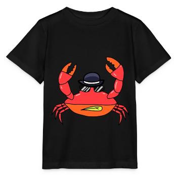 Crustacés Lunettes de soleil Chapeau Crabe Créatures de mer - T-shirt bio MINI CREATOR Stanley/Stella Enfant - noir - Devant - Mikhail (115cm)