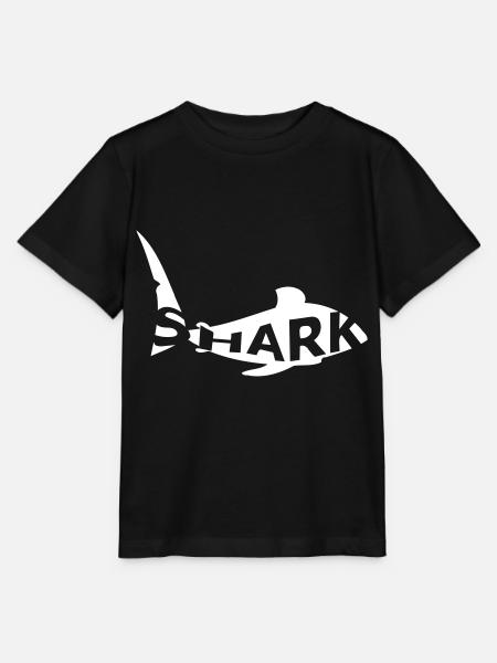 Haie mit Texthai - Stanley/Stella Kinder T-Shirt MINI CREATOR - Schwarz