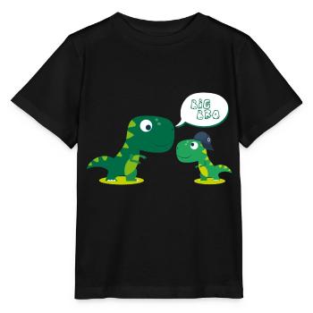 Big Bro Dino - Stanley/Stella MINI CREATOR Kids’ T-Shirt - black - Front - Mikhail (115cm)