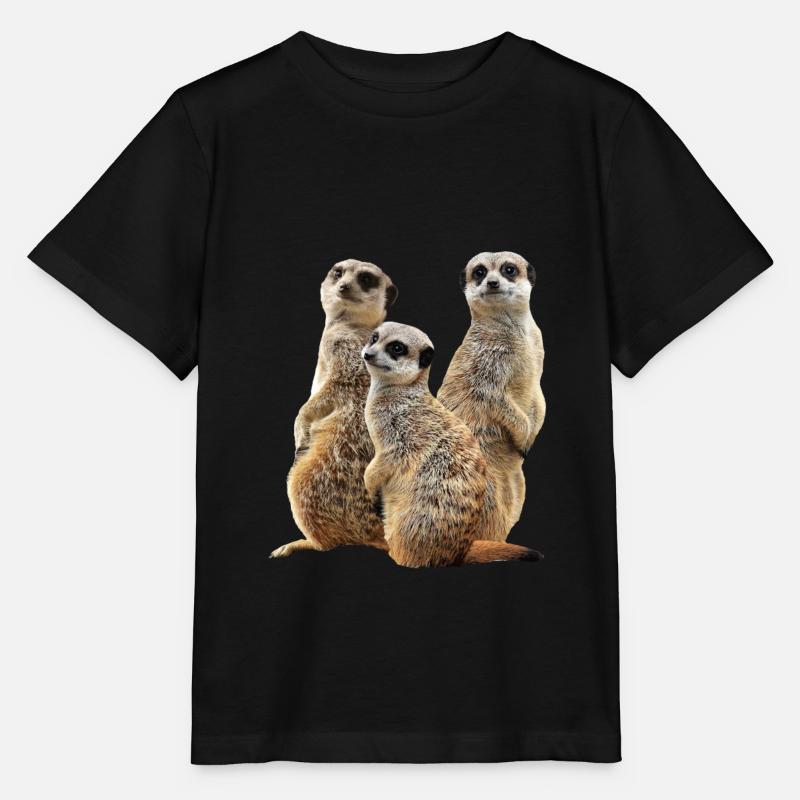 Erdmännchen - Mangusten - Afrika - Stanley/Stella Kinder T-Shirt MINI CREATOR - Schwarz