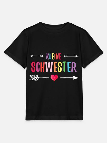 Kleine Schwester Geschwister Schwesterliebe - Stanley/Stella Kinder T-Shirt MINI CREATOR  - Schwarz
