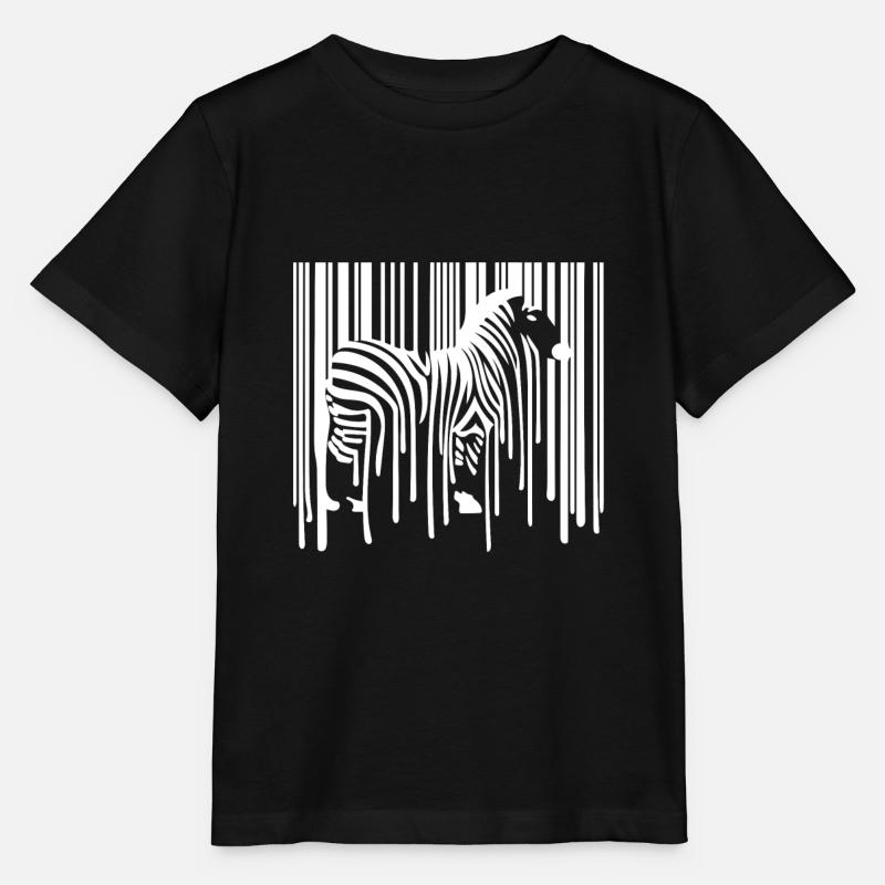 ZEBRA Barcode Drippy Graffiti Street Art - Stanley/Stella Kinder T-Shirt MINI CREATOR - Schwarz