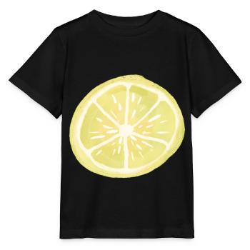 Tranche de citron - T-shirt bio MINI CREATOR Stanley/Stella Enfant - noir - Devant - Mikhail (115cm)