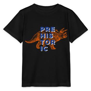 Dinosaurier Triceratops prähistorisch Urzeit - Stanley/Stella Kinder T-Shirt MINI CREATOR  - Schwarz - Vorne - Mikhail (115cm)