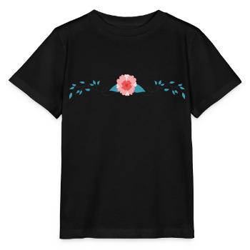 Flower Blume Pflanze - Stanley/Stella Kinder T-Shirt MINI CREATOR  - Schwarz - Vorne - Mikhail (115cm)
