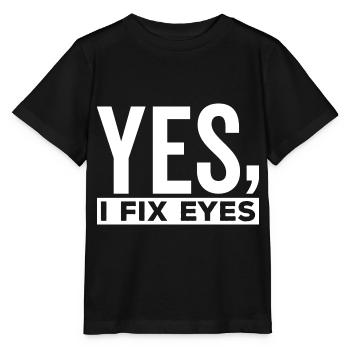 Ophtalmologiste I réparateur yeux optométriste expert - T-shirt bio MINI CREATOR Stanley/Stella Enfant - noir - Devant - Mikhail (115cm)