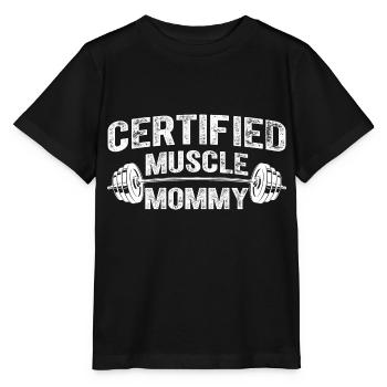 Certified muscle mommy - Stanley/Stella Kinder T-Shirt MINI CREATOR  - Schwarz - Vorne - Mikhail (115cm)
