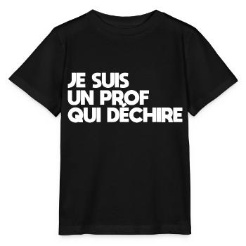 Je suis un prof qui déchire - T-shirt bio MINI CREATOR Stanley/Stella Enfant - noir - Devant - Mikhail (115cm)